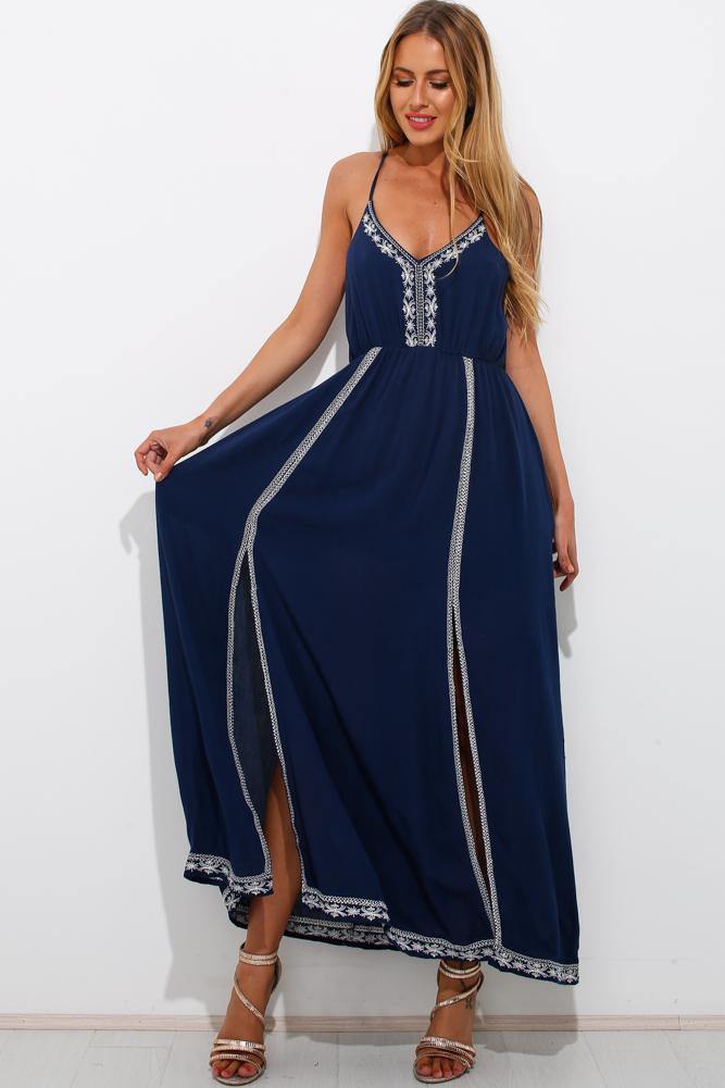 Long Lost Summer Maxi Dress Navy