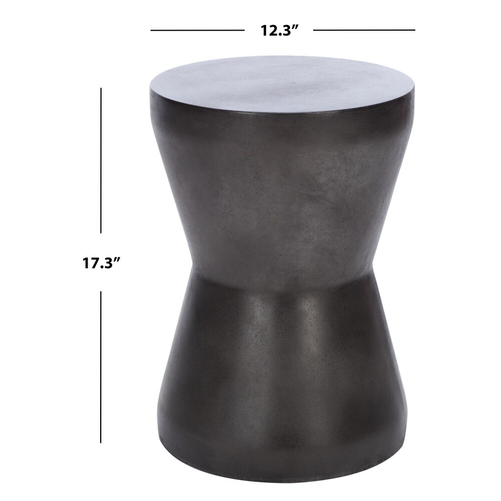 SAFAVIEH Outdoor Torre Concrete Indoor/Outdoor Accent Table   12.2\