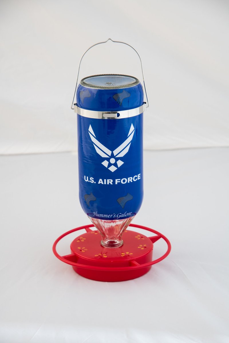 Hummer's Galore United States Air Force Hummingbird Feeder， Blue， 32-oz