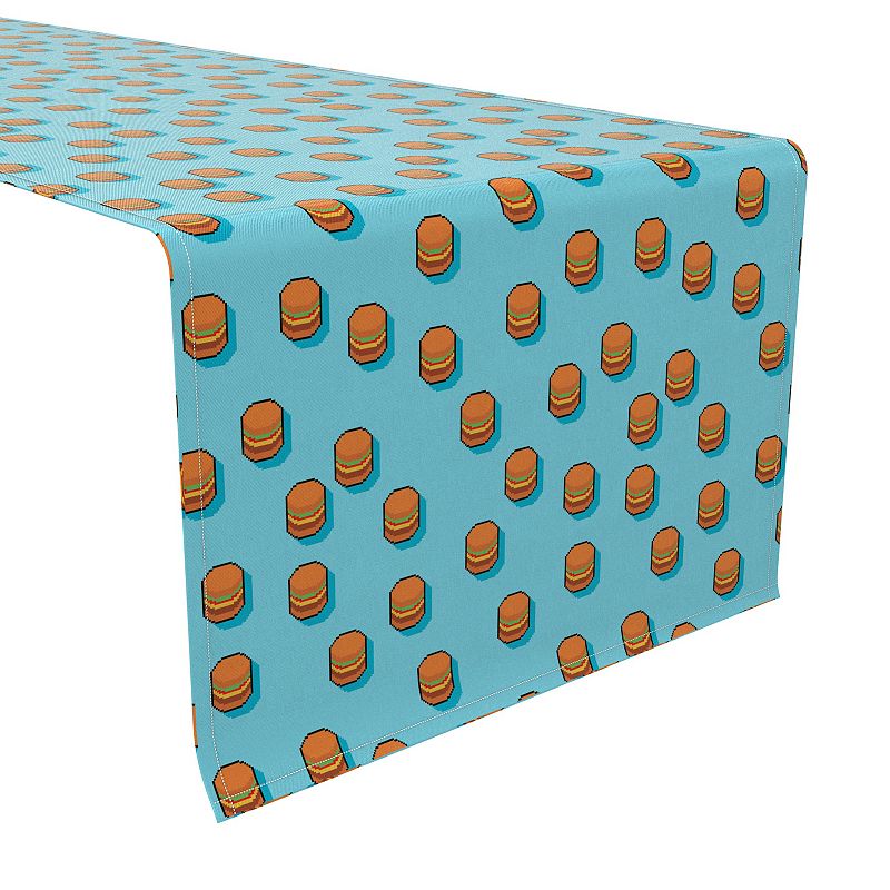 Table Runner， 100% Cotton， 16x108， Pixel Burgers