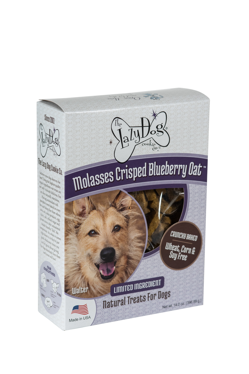 The Lazy Dog Crisped Blueberry Oat Dog Treats， 14 oz.