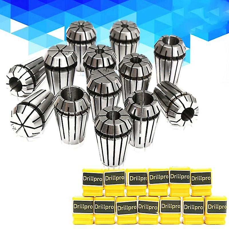 13pcs 1-13mm Er20 Spring Collet Set Cnc Workholding Engravingandamp;milling Lathe