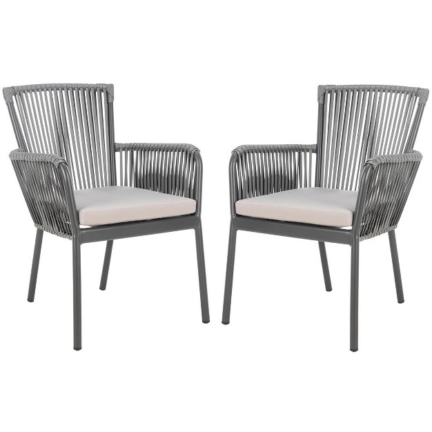 Paolo Rope Chair set Of 2 Grey Safavieh