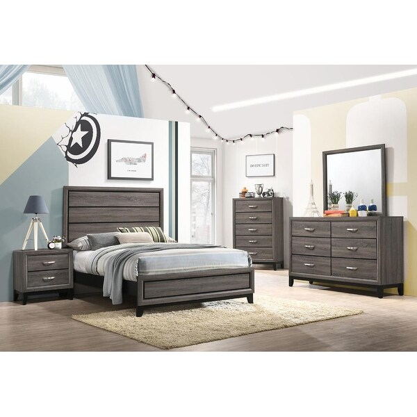 Coaster Furniture Watson Grey Oak Panel Bedroom Set - - 37402911