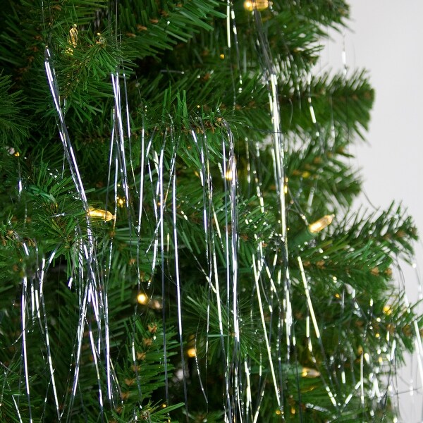 Silver Christmas Tinsel Icicle Strands