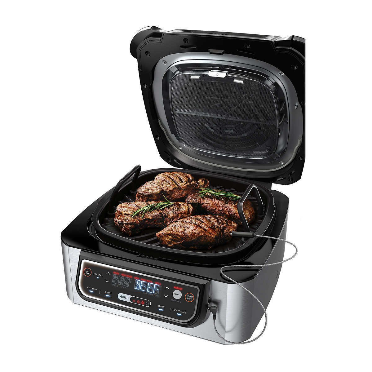 Ninja Foodi Smart 5-in-1 Indoor Grill and Smart Cook System with 4-Quart Air Fry