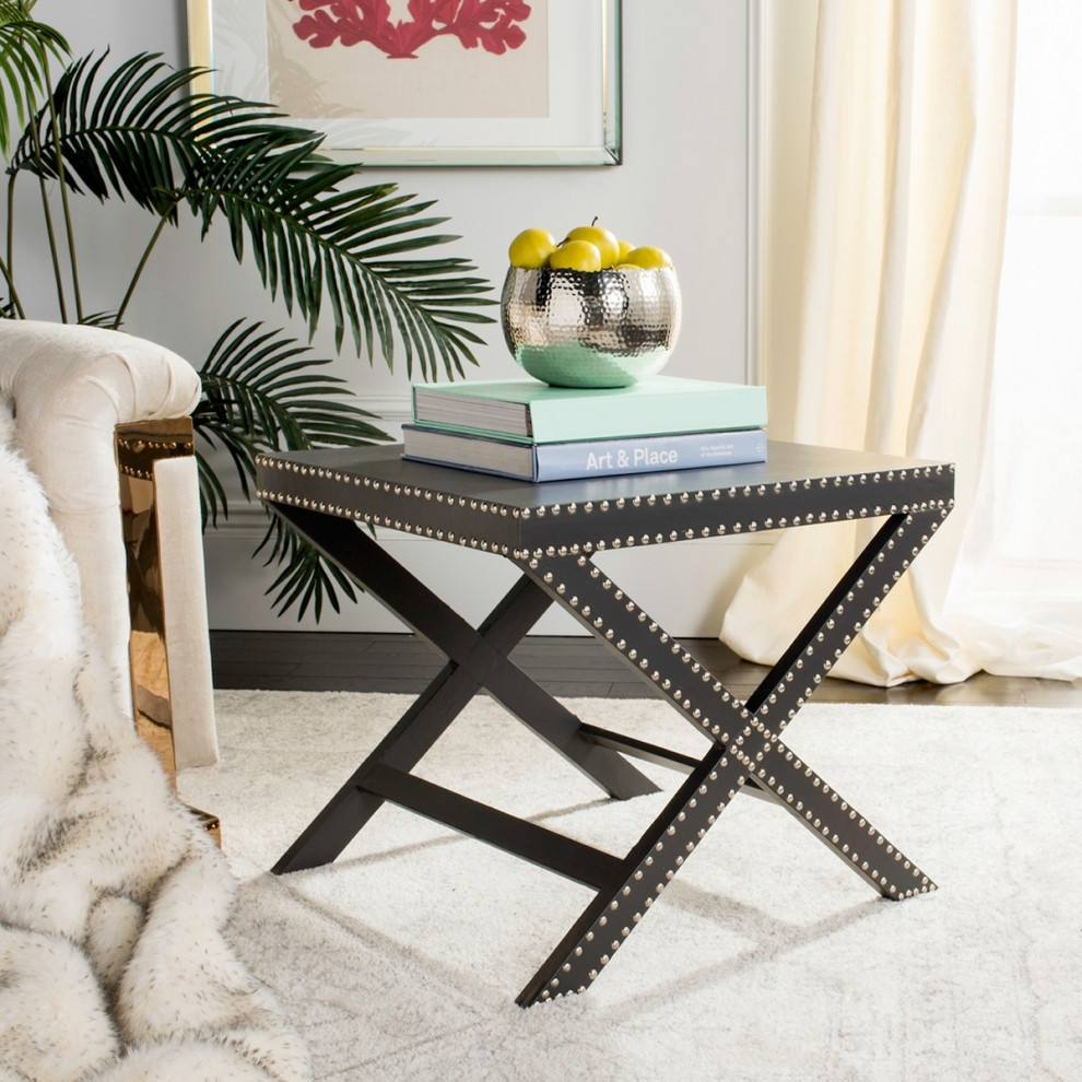 Annabella X End Table Gray   Contemporary   Side Tables And End Tables   by AED Luxury Home Decor  Houzz