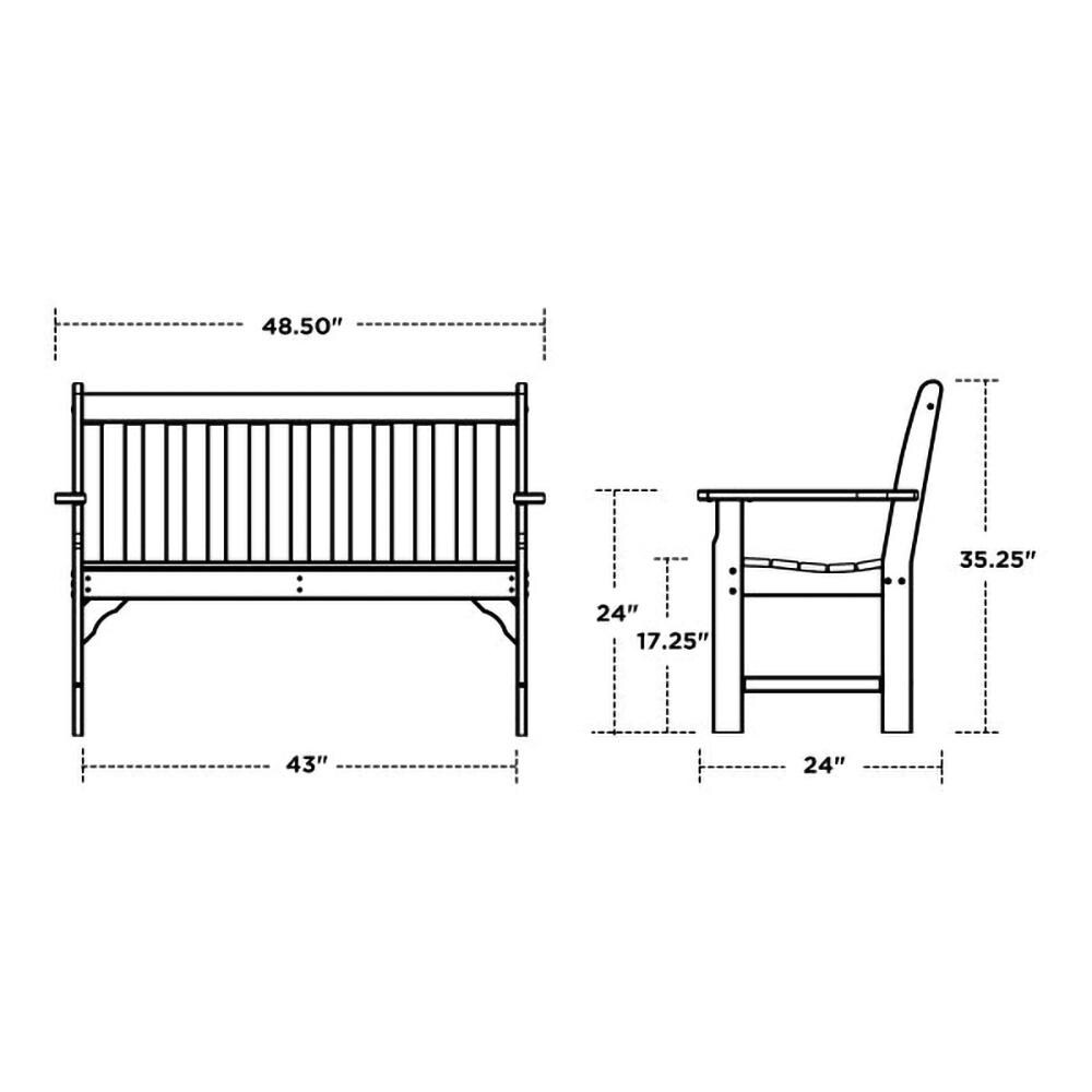 POLYWOOD Vineyard 48-Inch Bench