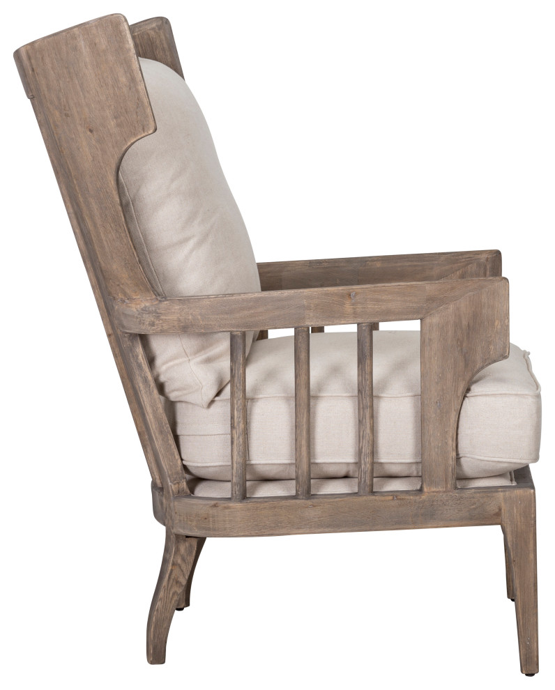 Lawrence Accent Chair Natural by Kosas Home   Farmhouse   Armchairs And Accent Chairs   by Kosas  Houzz