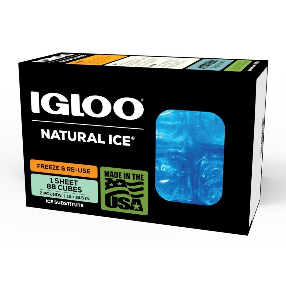 Igloo Maxcold Natural Ice Sheet  Reusable Blue 88 Cube