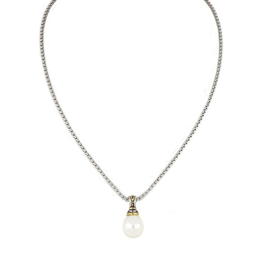 John Medeiros  Ocean Images Collection Seashell Pearl Slider with Chain