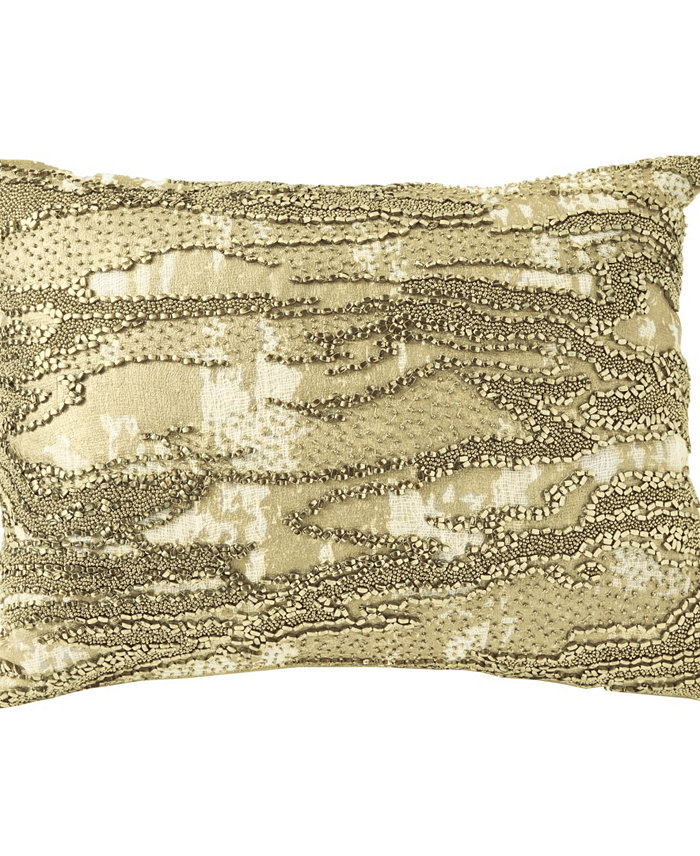 Michael Aram CLOSEOUT! Moire Beaded Decorative Pillow， 16