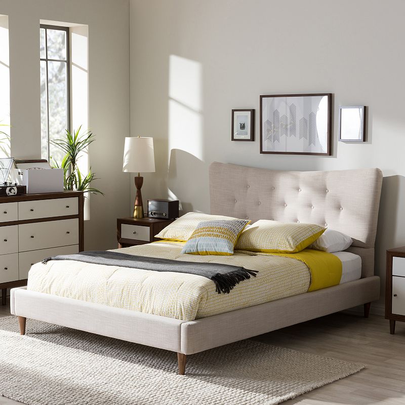 Baxton Studio Hannah Mid-Century Modern Platform Bed