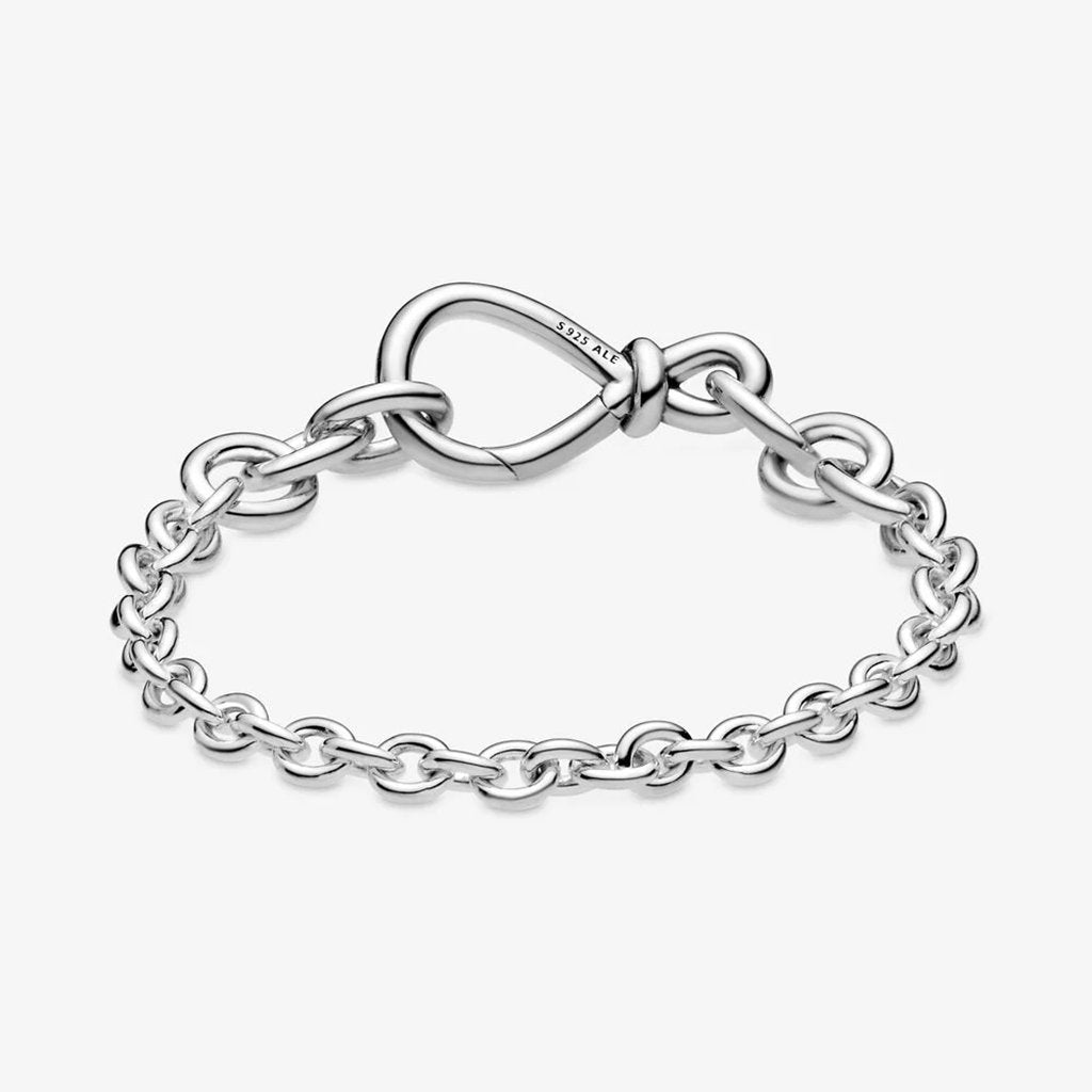 PANDORA  Chunky Infinity Knot Chain Bracelet