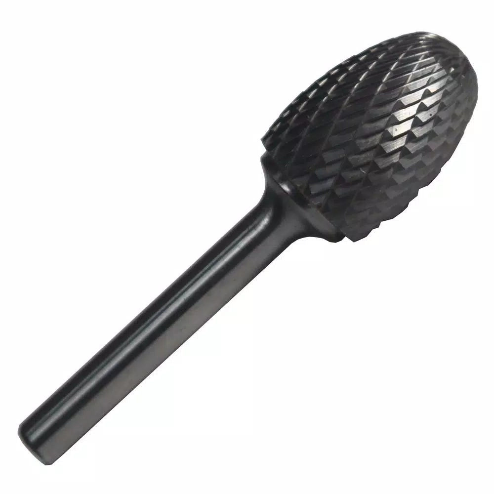 Drill America 1/4 in. x 3/8 in. Oval Solid Carbide Burr Rotary File Bit with 1/4 in. Shank and#8211; XDC Depot