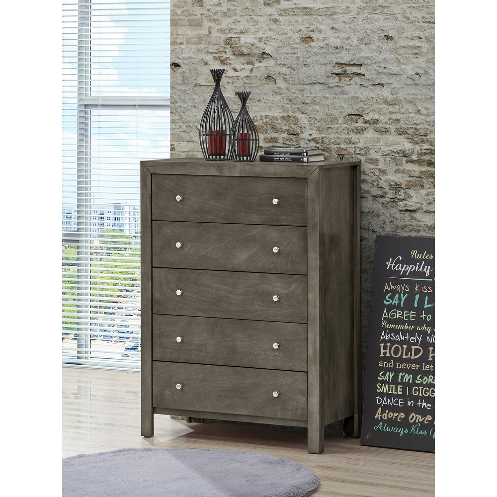 Burlington 5 Drawer Chest of Drawers (34 in L. X 17 in W. X 48 in H)