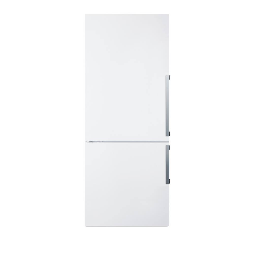 Summit Appliance 27 in. 16.8 cu. ft. Bottom Freezer Refrigerator in White Counter Depth FFBF281WLHD