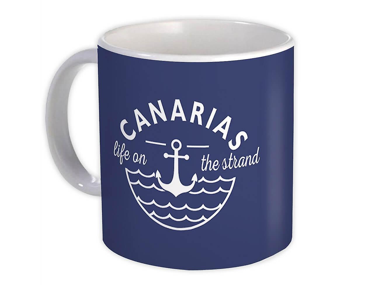 Gift Mug: Canarias Life on the Strand Beach