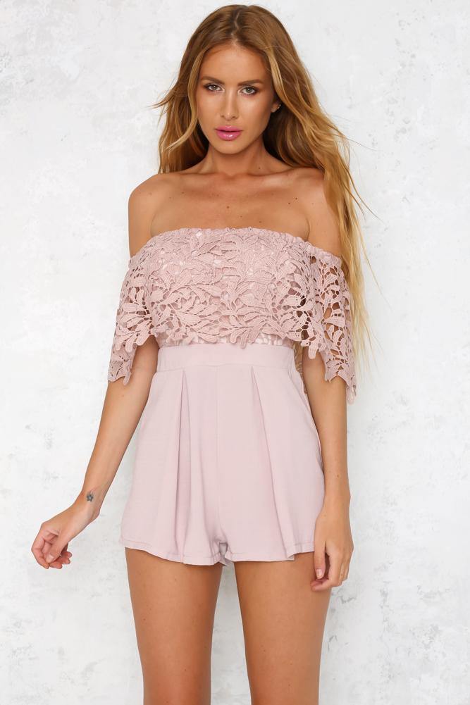 Hang Tight Romper Blush