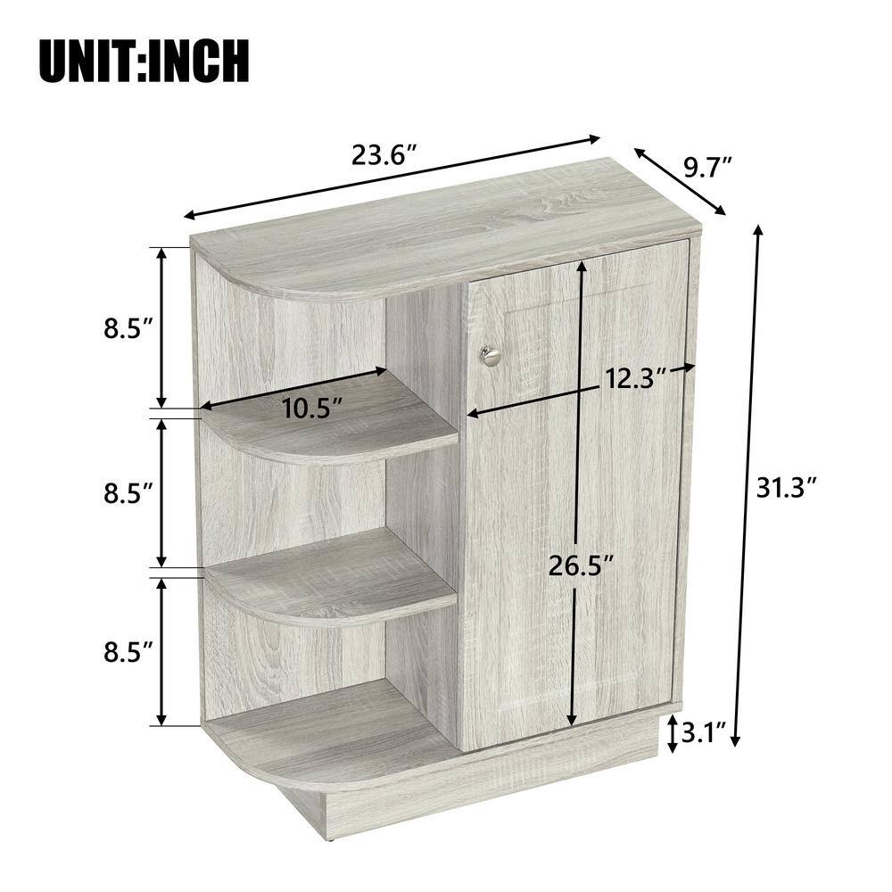 Avondale Shaker 9.7-in W x 23.6-in D x 31.3-in H in Oak Plywood Ready to Assemble Diagonal Kitchen Cabinet wq-105