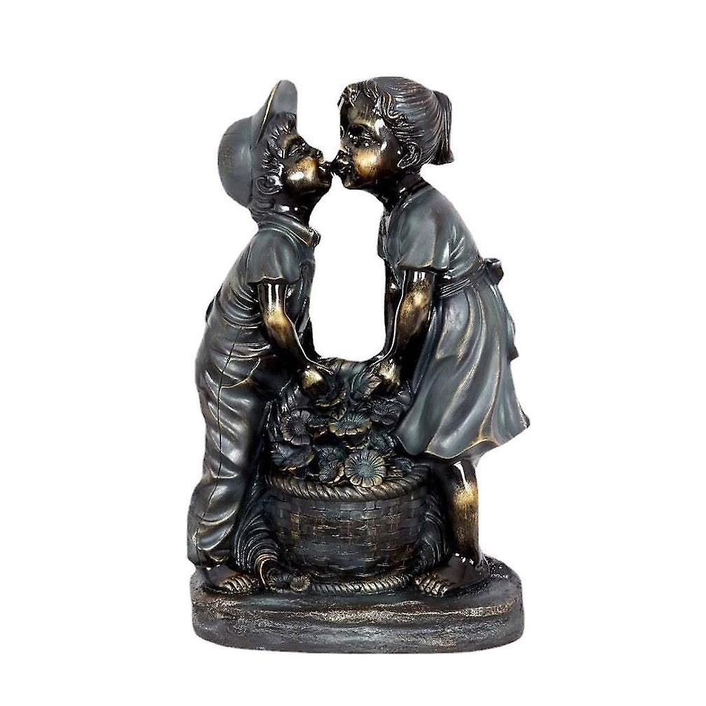 Boy Girl Kiss Figurine Sculpture Statue For Home Desktop Decoration Handicraft Bookshelf Ornaments