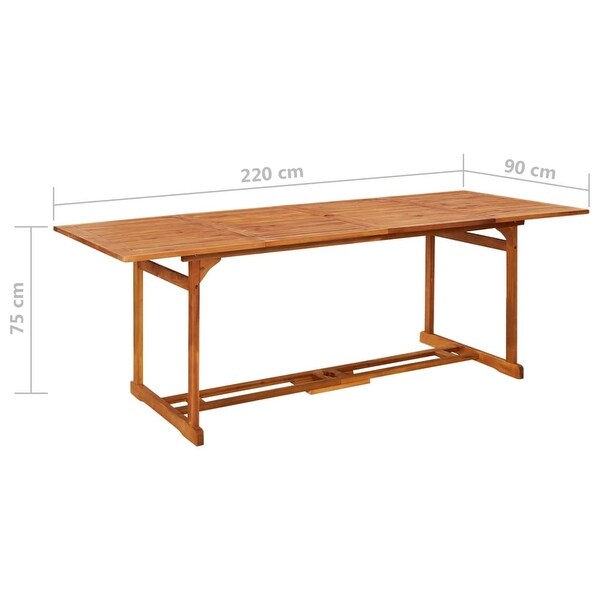 vidaXL Outdoor Dining Table Patio Table Garden Furniture Solid Wood Acacia