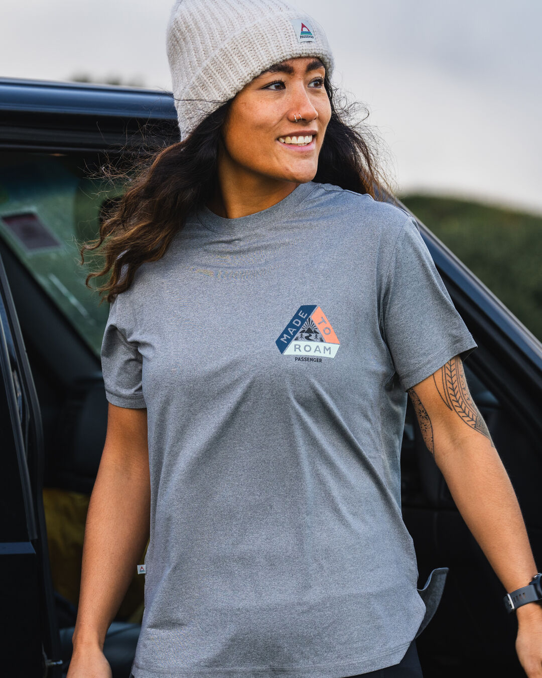 Aurora Recycled Active T-Shirt - Grey Marl