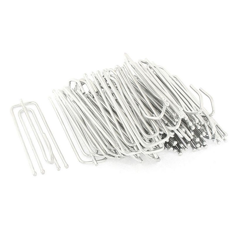 Home Pleat Prong Curtain Hooks Silver Tone 2.75 Length 30Pcs