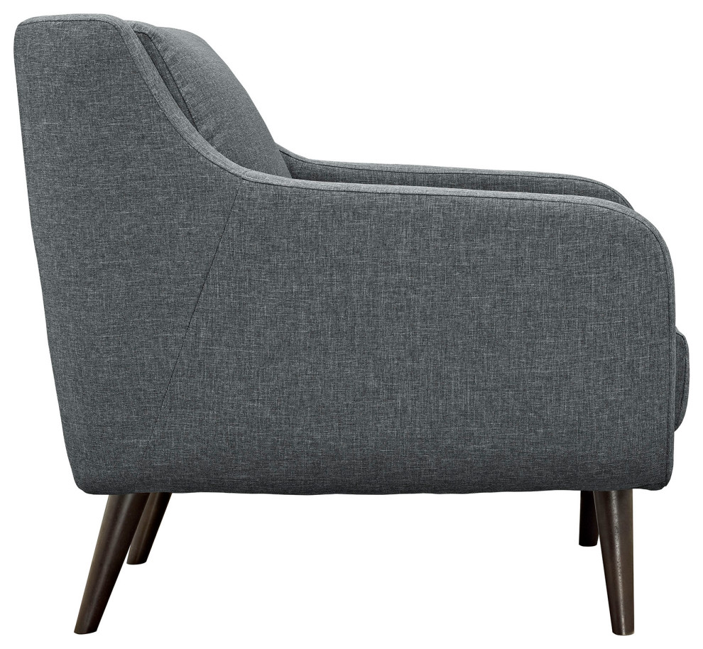 Gray Verve Armchairs Set of 2   Midcentury   Armchairs And Accent Chairs   by Homesquare  Houzz