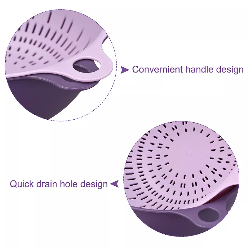 Strainer Colander Bowl Set， 2 Pcs Small Double Layer Drain Basket