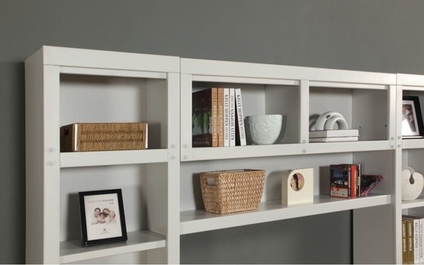 Parker House Boca 5 Piece Library and Display Wall in Cottage White   2   Bookcases   by Warehouse Direct USA  Houzz