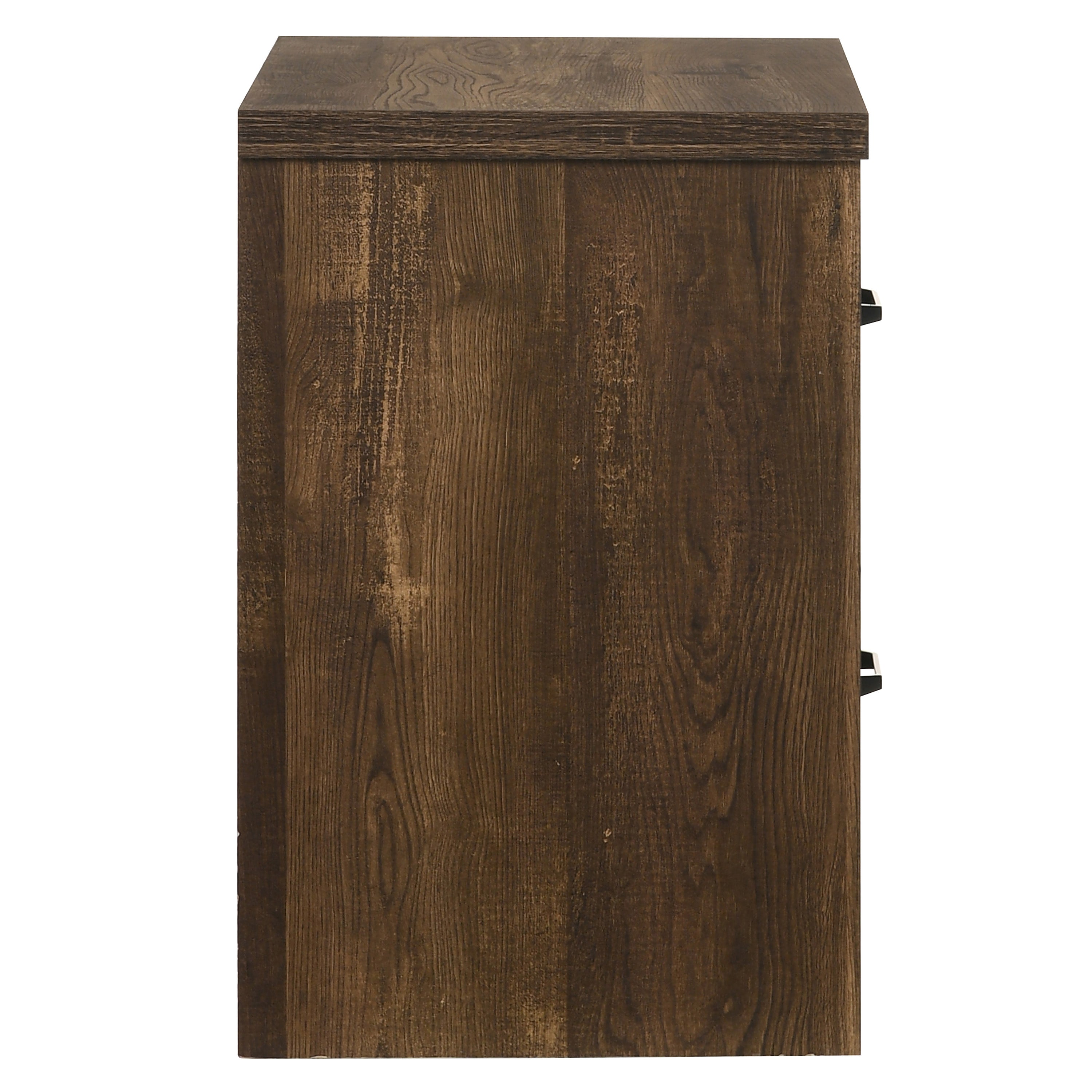 Furniture of America Volo Transitional 2-Drawer Nightstand with USB Port, Walnut