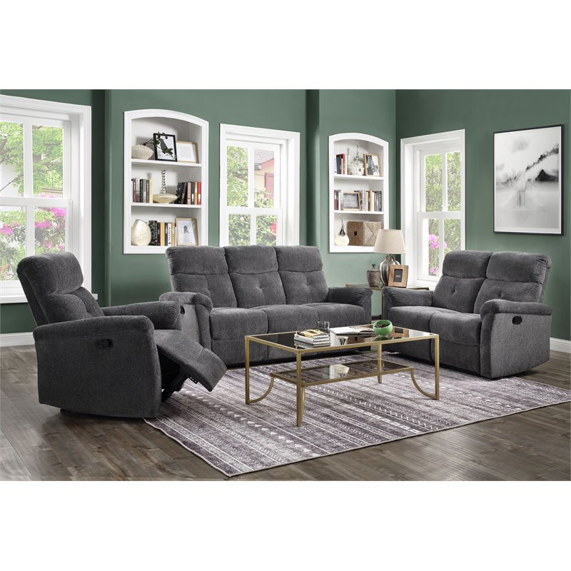 Treyton Sofa (Motion) in Gray Chenille   Transitional   Sofas   by VirVentures  Houzz