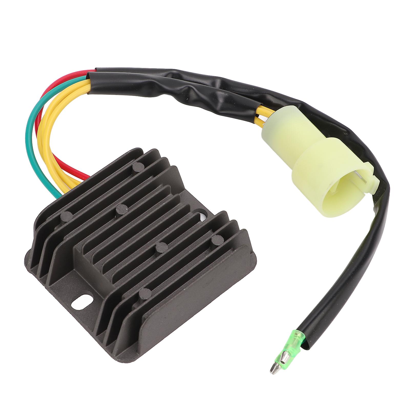 Motorcycle Voltage Regulator 5 Wires 12v Alloy Volt Rectifier Replacement For Trx300 Fourtrax 19932000