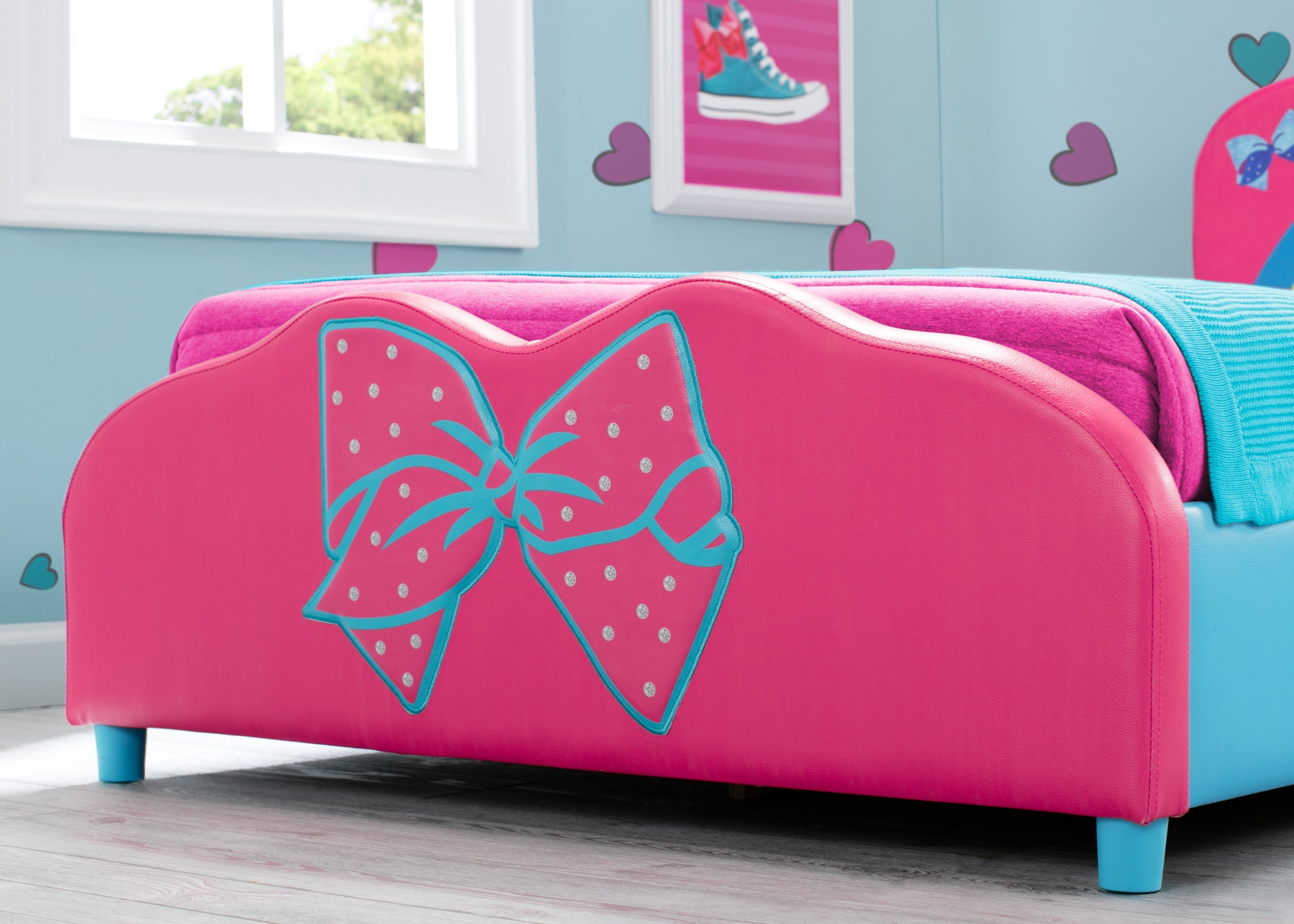 JoJo Siwa Upholstered Twin Bed by Delta Children