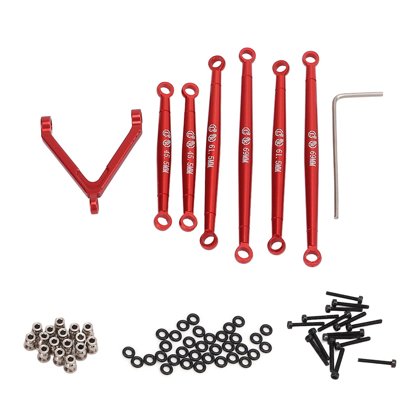 Metal Linkage Pull Rod Tie Rod Kit For Axial Scx24 1/24 Remote Control Car Shell Partsred