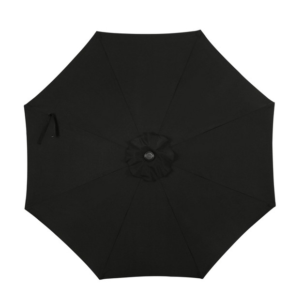 9 x27 X 9 x27 Mirage Ii Market Patio Umbrella With Auto tilt Black Island Umbrella