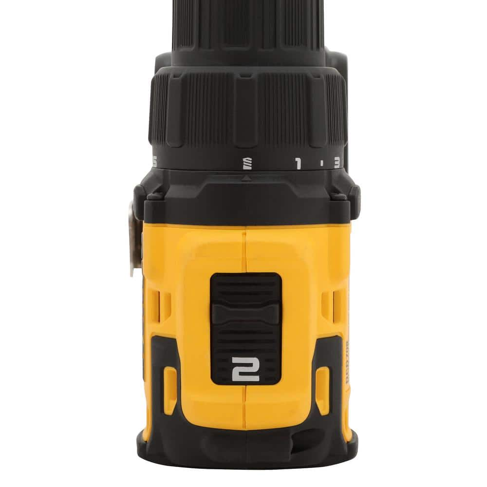 DEWALT ATOMIC 20V MAX Cordless Brushless Compact 1/2 in. Drill/Driver, (2) 20V 1.3Ah Batteries, Charger and Bag DCD708C2