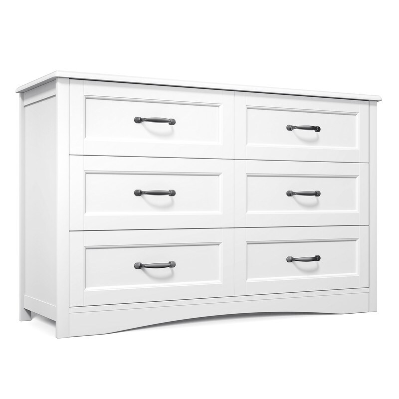 6 Drawer Dresser for Bedroom Chests of Drawers Wood Dresser for Bedroom