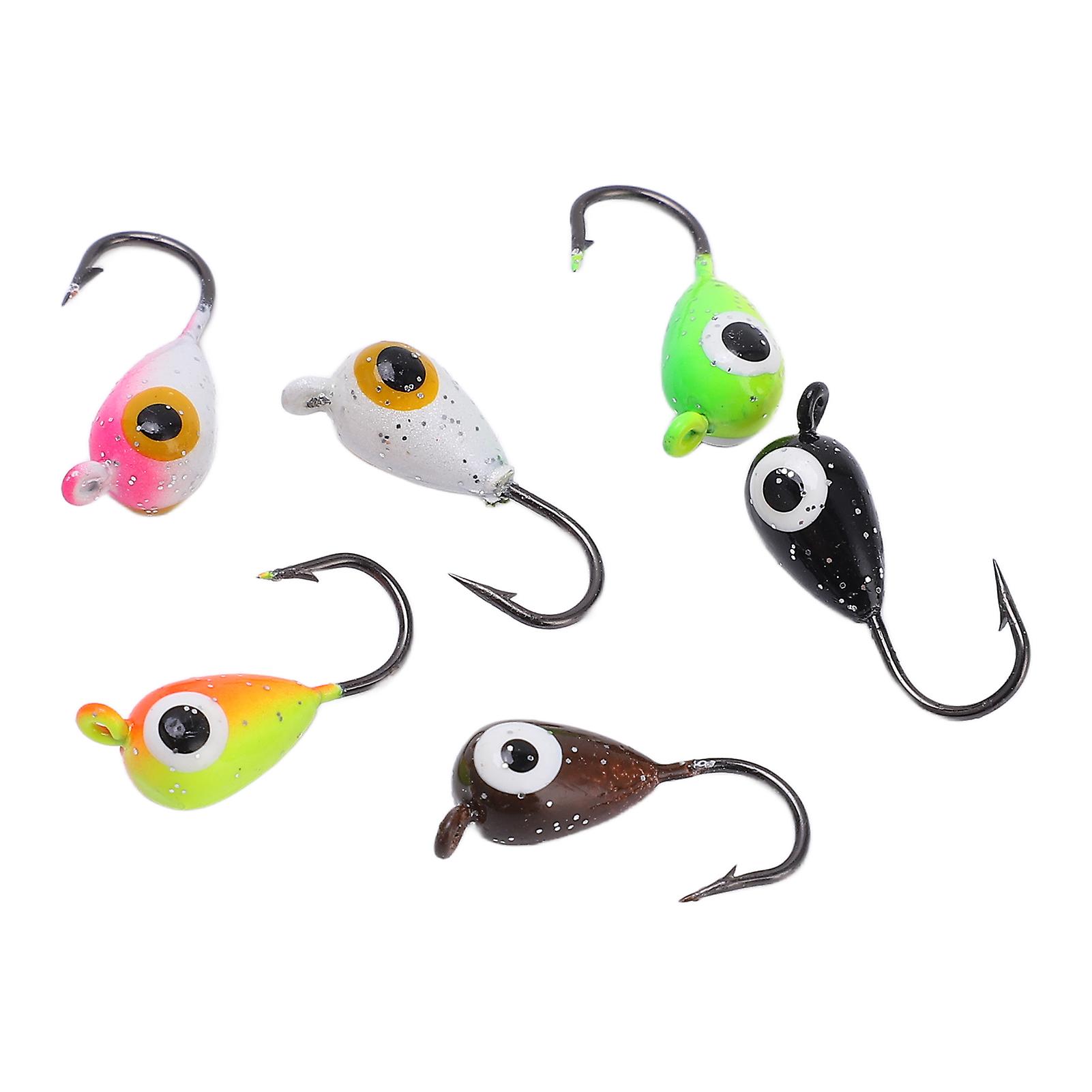 6pcs Ice Fishing Jigs Fishing Lures Mini Jig Head Baits Carbon Steel For Winter Outdoor003