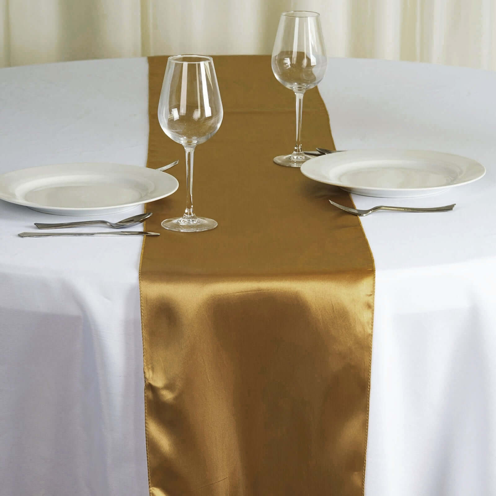 Gold Satin Table Runner 12