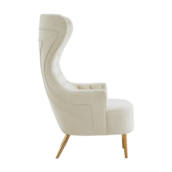 Jezebel Velvet Wingback Chair by Inspire Me Home Decor - 29.9