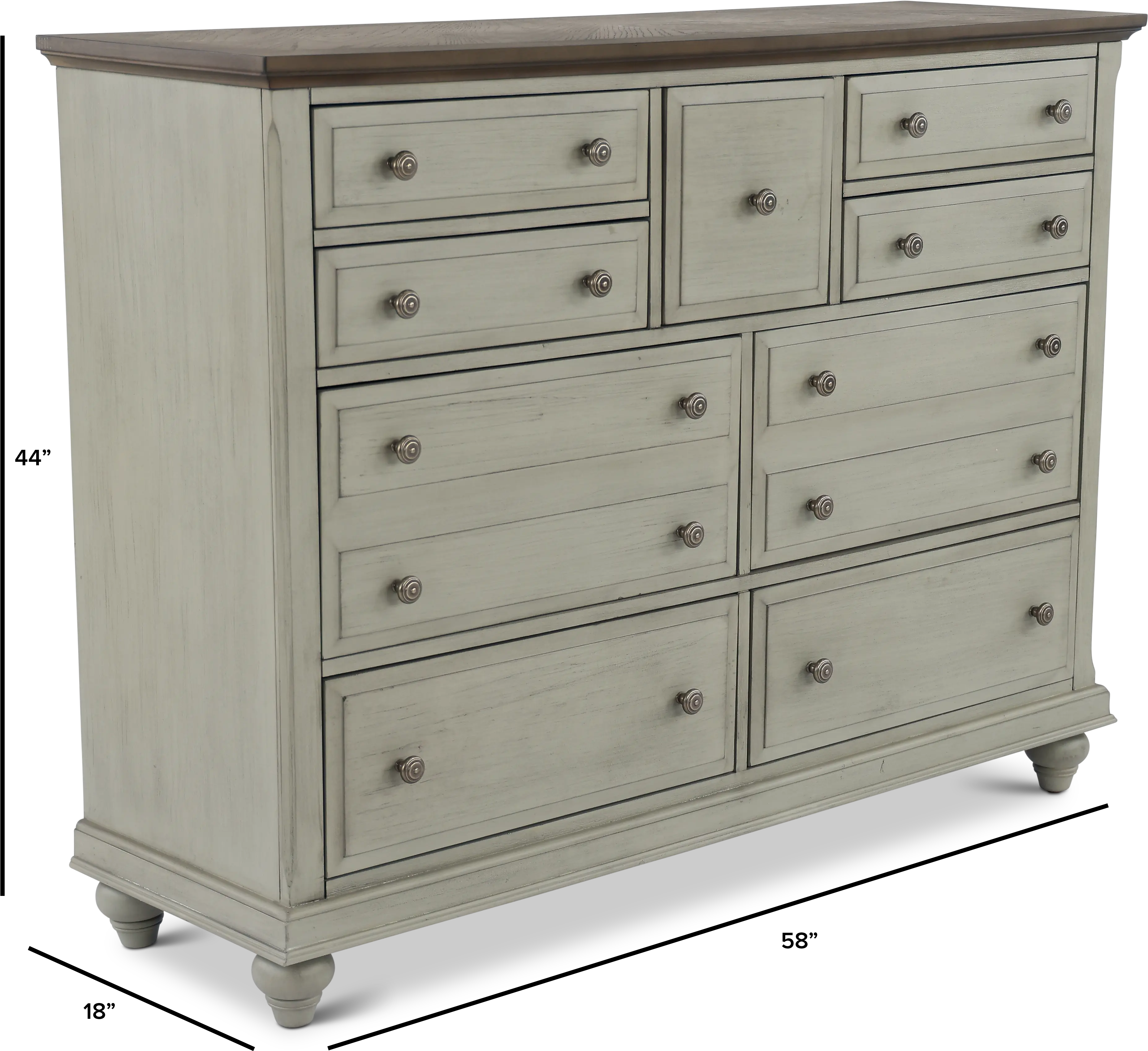 Mystic Hills Light Gray Dresser