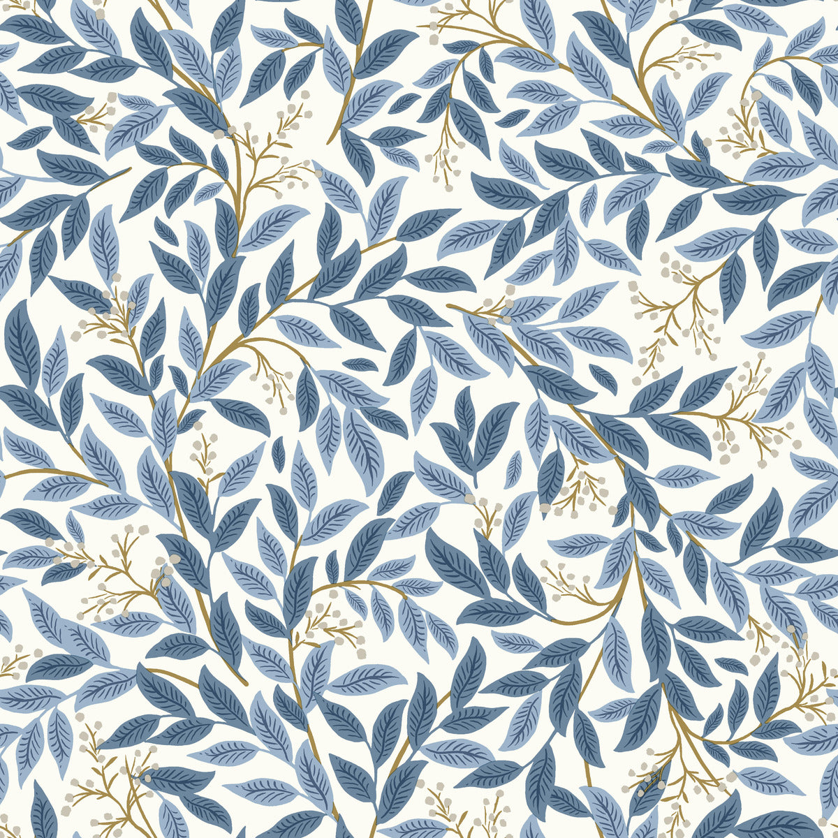 Willowberry Blue/White Peel & Stick Wallpaper by York Wallcoverings