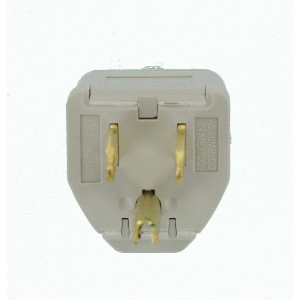 Leviton 15 Amp 125-Volt 3-Wire Grounding Plug Gray 3W101-GY