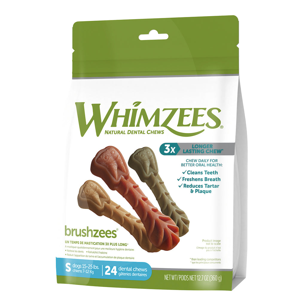 WHIMZEES Brushzees Natural Daily Dental Large Breed Dog Treats