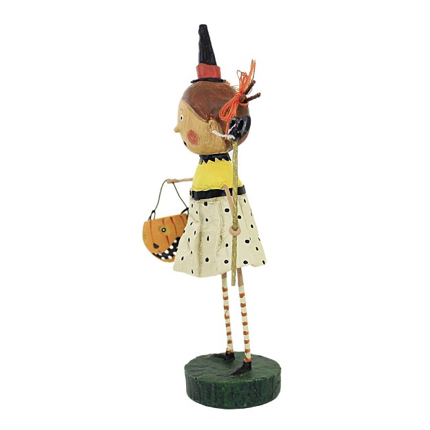 Lori Mitchell Flirty Gertie One Figurine 7 0 Inches Halloween Cat Mask 80671 Polyresin Yellow