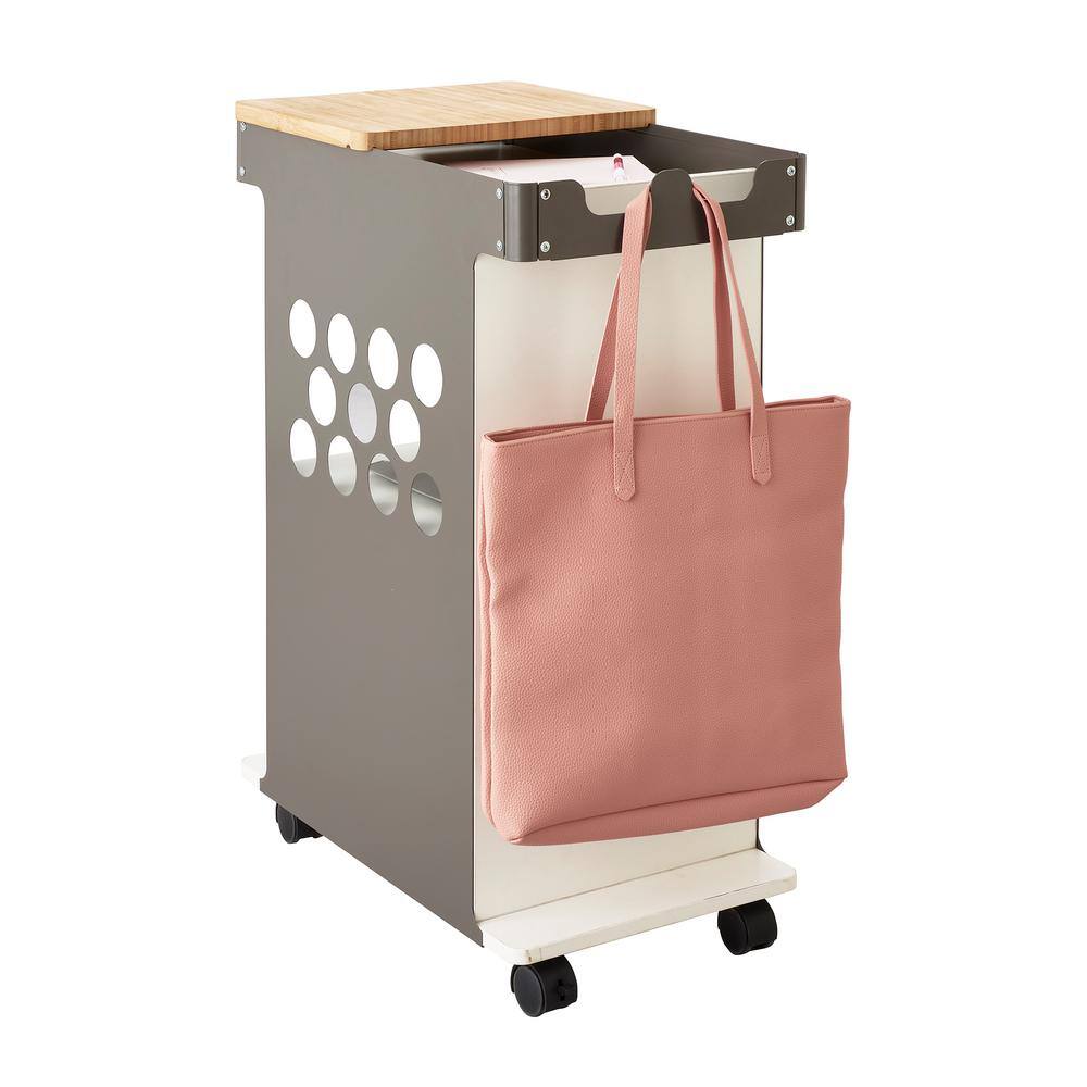 Safco Mini Steel Rolling Storage Cart 5209WH