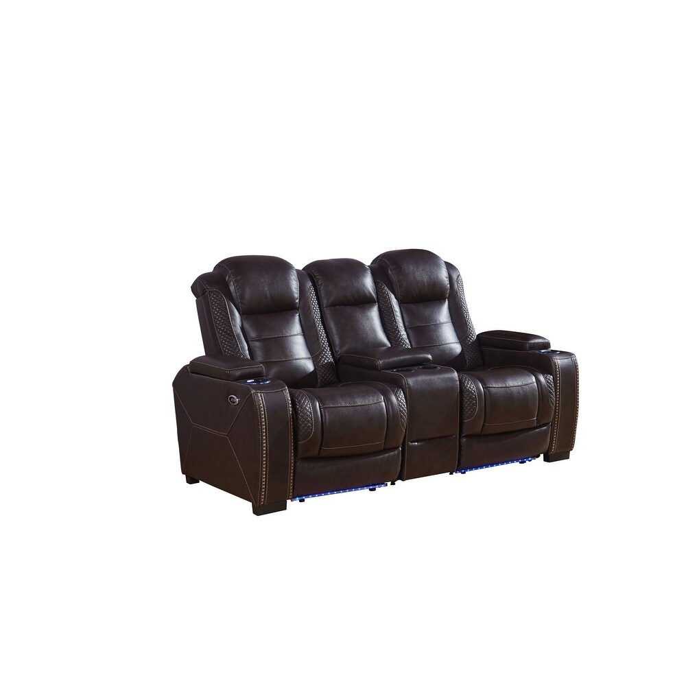 Contempo Collection Leather Reclining Sofa and Loveseat