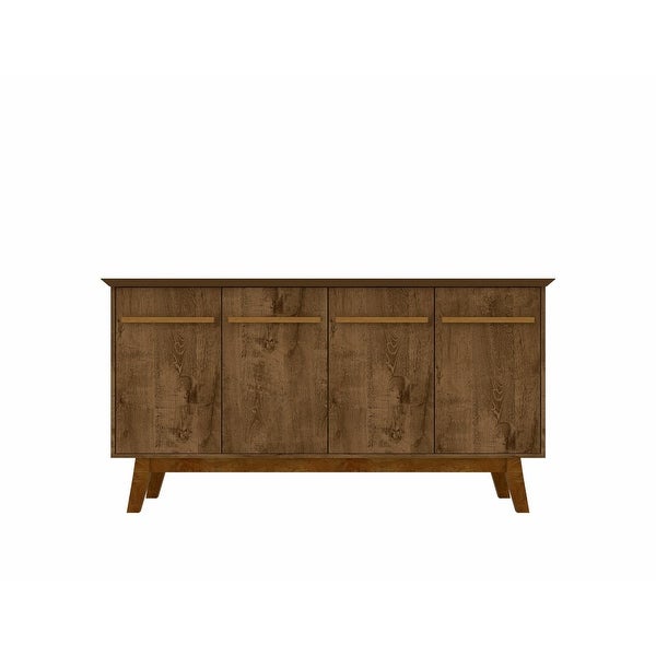 Yonkers 62.99 Sideboard with Solid Wood Legs and 2 Cabinets in White